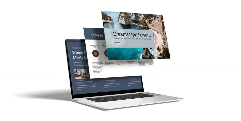 resort hotel pitch deck cover